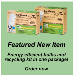 Featured New Item - Energy efficient bulbs and recycling kit in one package! - Order now