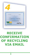 Receive Confirmation of Recycling via Email